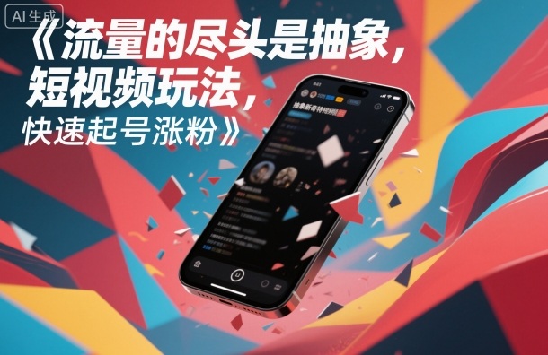 流量的尽头是抽象，抽象新奇特短视频玩法，快速起号涨粉-摇钱树